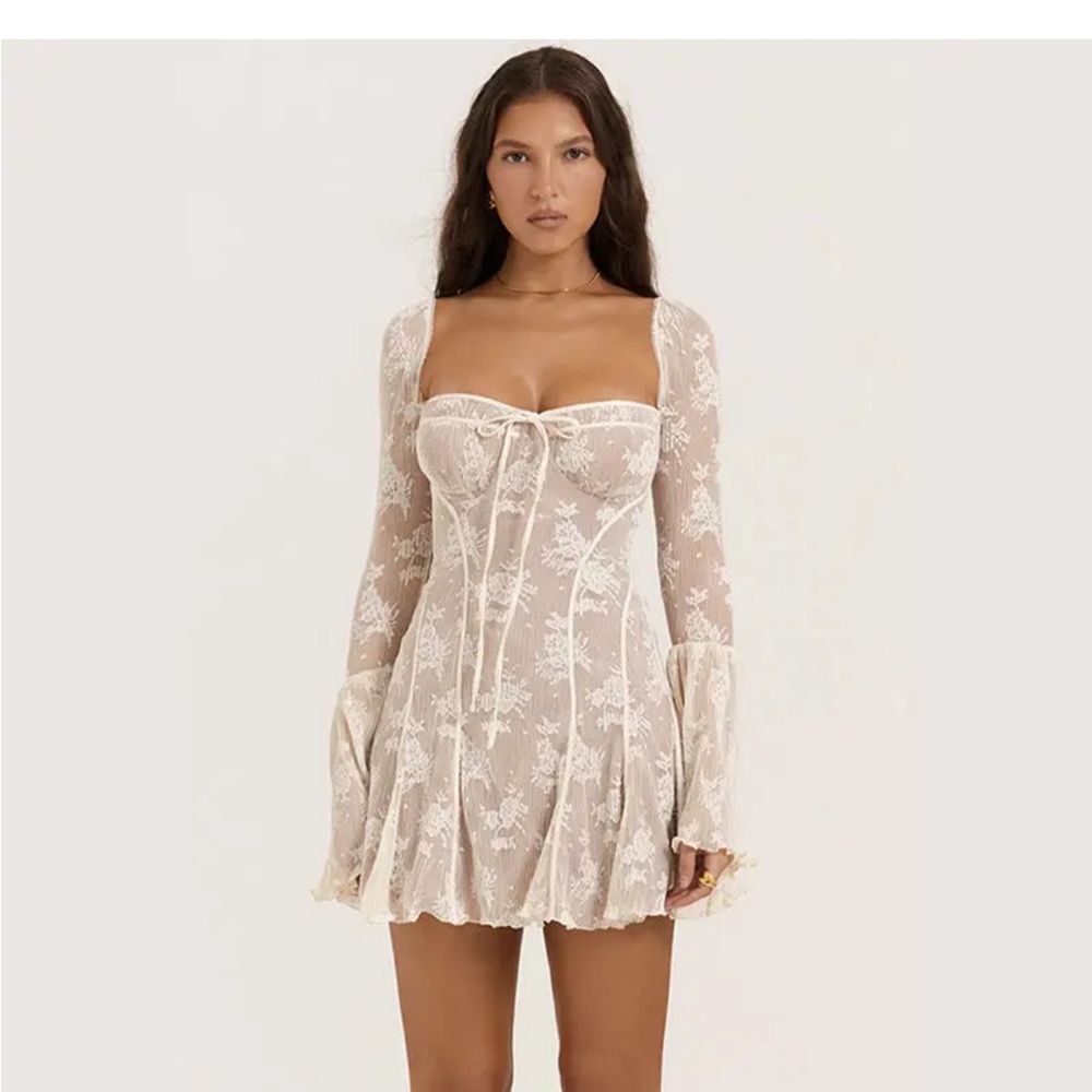 Boutique Ivory Lace Dress